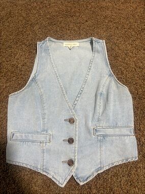 Happily Grey Light Blue Denim Vest